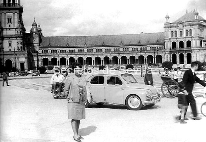 088.-Plaza-de-Espana-ano-1961.-