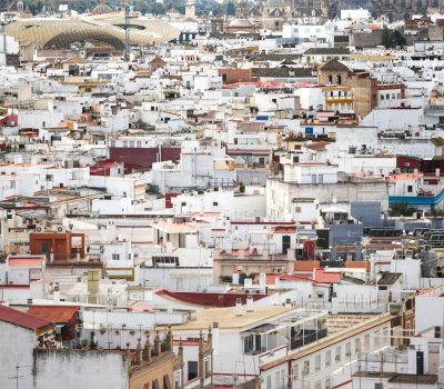 Vista aérea de Sevilla para organizar el viaje
